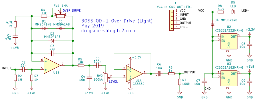可燃ごみ箱 BOSS OD-1 Over Drive (Light)
