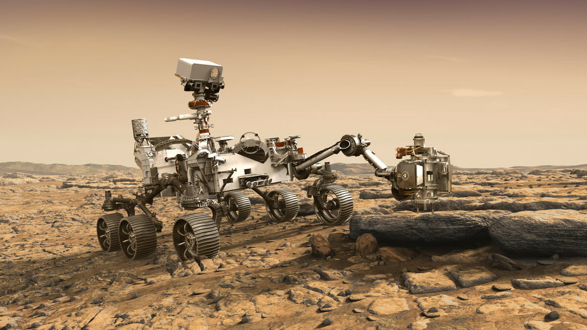 火星探査車「パーセベランス」を描いた想像図