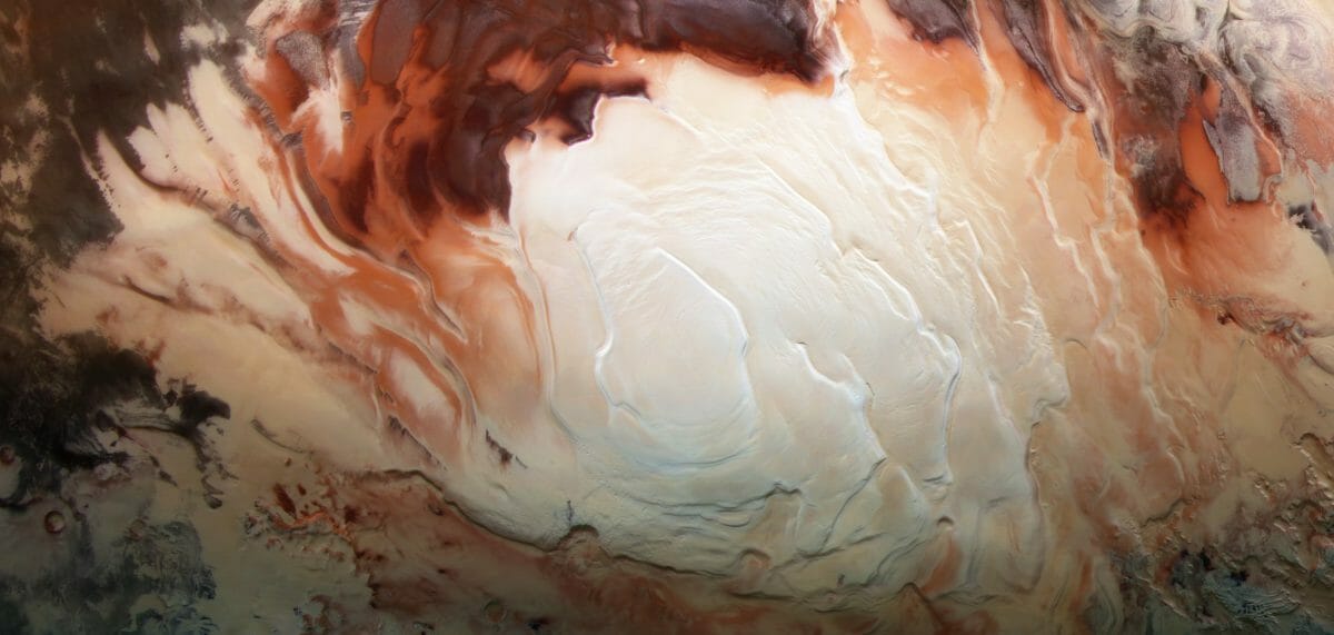 火星の南極冠
