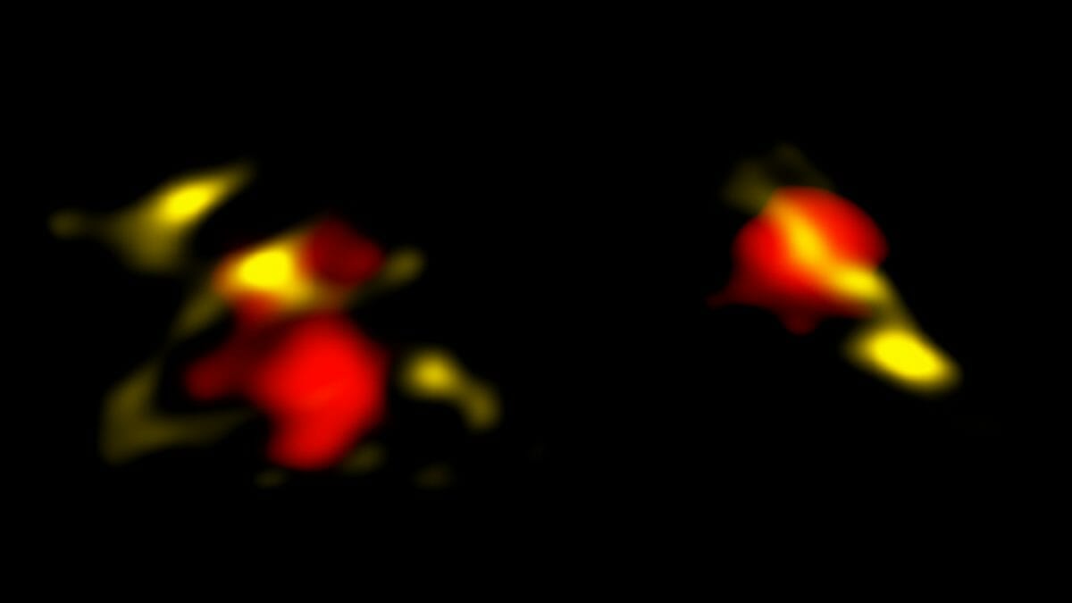 アルマ望遠鏡が観測した2つの銀河