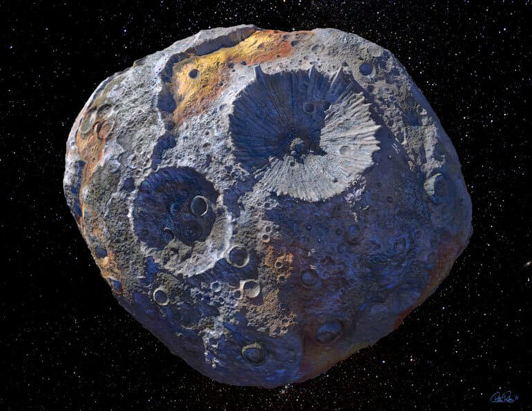 小惑星「16 Psyche」の想像図