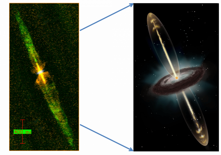 アルマ望遠鏡によるHH 212周辺の観測結果