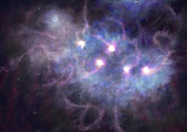 超新星残骸G106 3 2 7の想像図