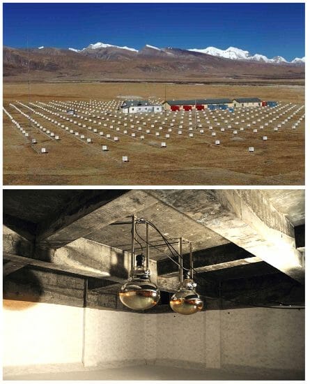 チベット高原に設置された空気シャワー観測装置