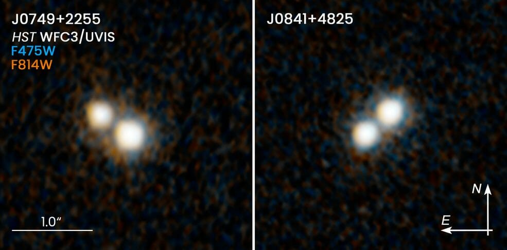 2つの二重クエーサーの画像