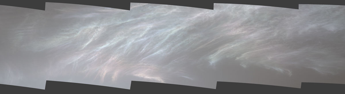 火星探査車「キュリオシティ」が撮影した虹色の雲2