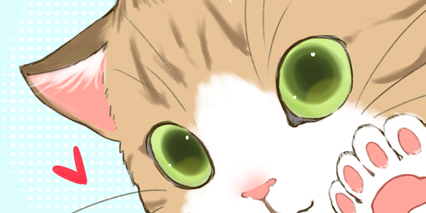 猫ちゃんイラストを描く 三連発 くらげのゲームイラストブログ