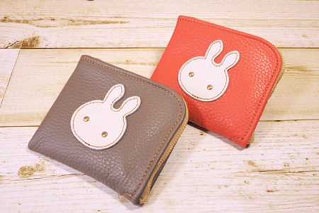 ウサギ：Lファスナーミニ財布